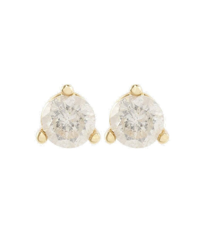 Photo: Stone and Strand 14kt gold earrings with diamonds