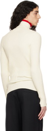 ANDREĀDAMO Off-White Striped Turtleneck