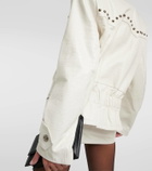 Alessandra Rich Croc-effect leather jacket