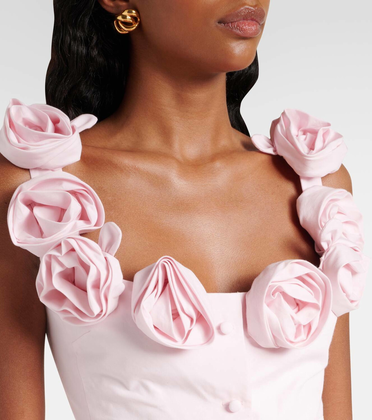 Giambattista Valli Floral-appliqué cotton minidress