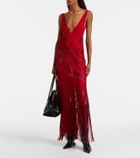 The Attico Soutache embroidered tulle cocktail dress