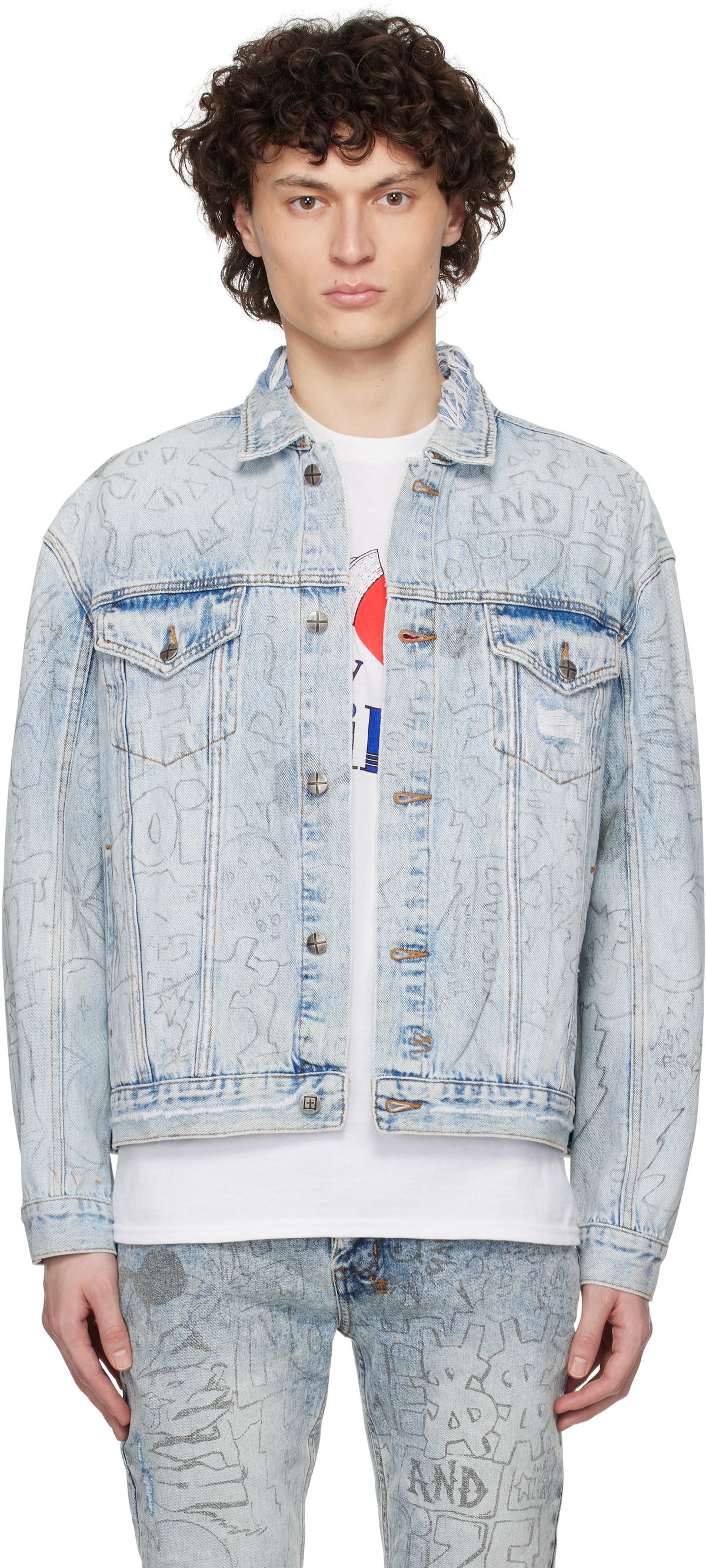 Calvin Klein 205W39NYC Navy Oversized Police Jacket Calvin
