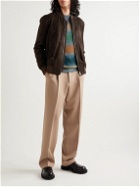 Paul Smith - Suede Bomber Jacket - Brown