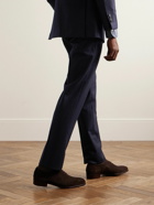 Sid Mashburn - Slim-Fit Straight-Leg Virgin Wool-Flannel Trousers - Blue