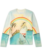 CASABLANCA - Printed Merino Wool and Cashmere-Blend Sweater - Multi