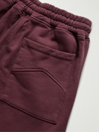 Rhude - Tapered Logo-Embroidered Cotton-Jersey Sweatpants - Burgundy