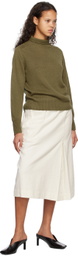 Margaret Howell Khaki Lightweight Turtleneck