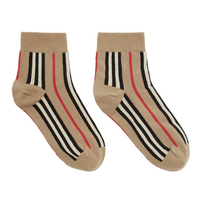 Photo: Burberry Beige Vertical Stripe Socks