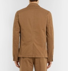 Mr P. - Tobacco Unstructured Garment-Dyed Cotton-Twill Blazer - Men - Brown