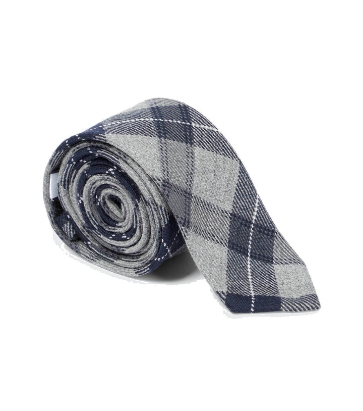 Photo: Thom Browne - Checked knit wool tie