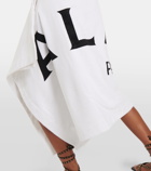 Alaïa Logo cotton midi skirt