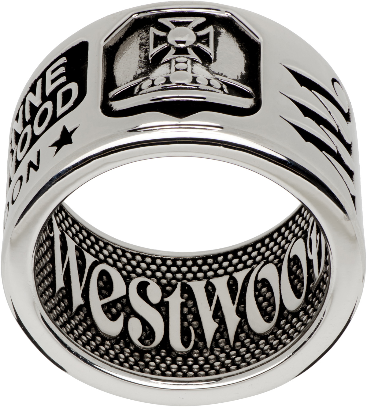 Vivienne Westwood Silver Kat Seal Ring Vivienne Westwood