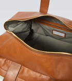 Brunello Cucinelli Leather-trimmed canvas duffel bag