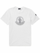 Moncler - Logo-Appliquéd Printed Cotton-Jersey T-Shirt - White