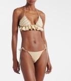 Zimmermann Wanderlust crochet and lamé bikini