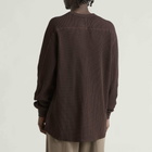 Snow Peak Men's Heavyweight Waffle Pullover in Dark Brown