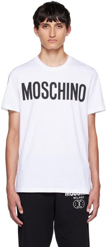 Photo: Moschino White Printed T-Shirt