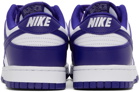 Nike White & Blue Dunk Low Retro Sneakers