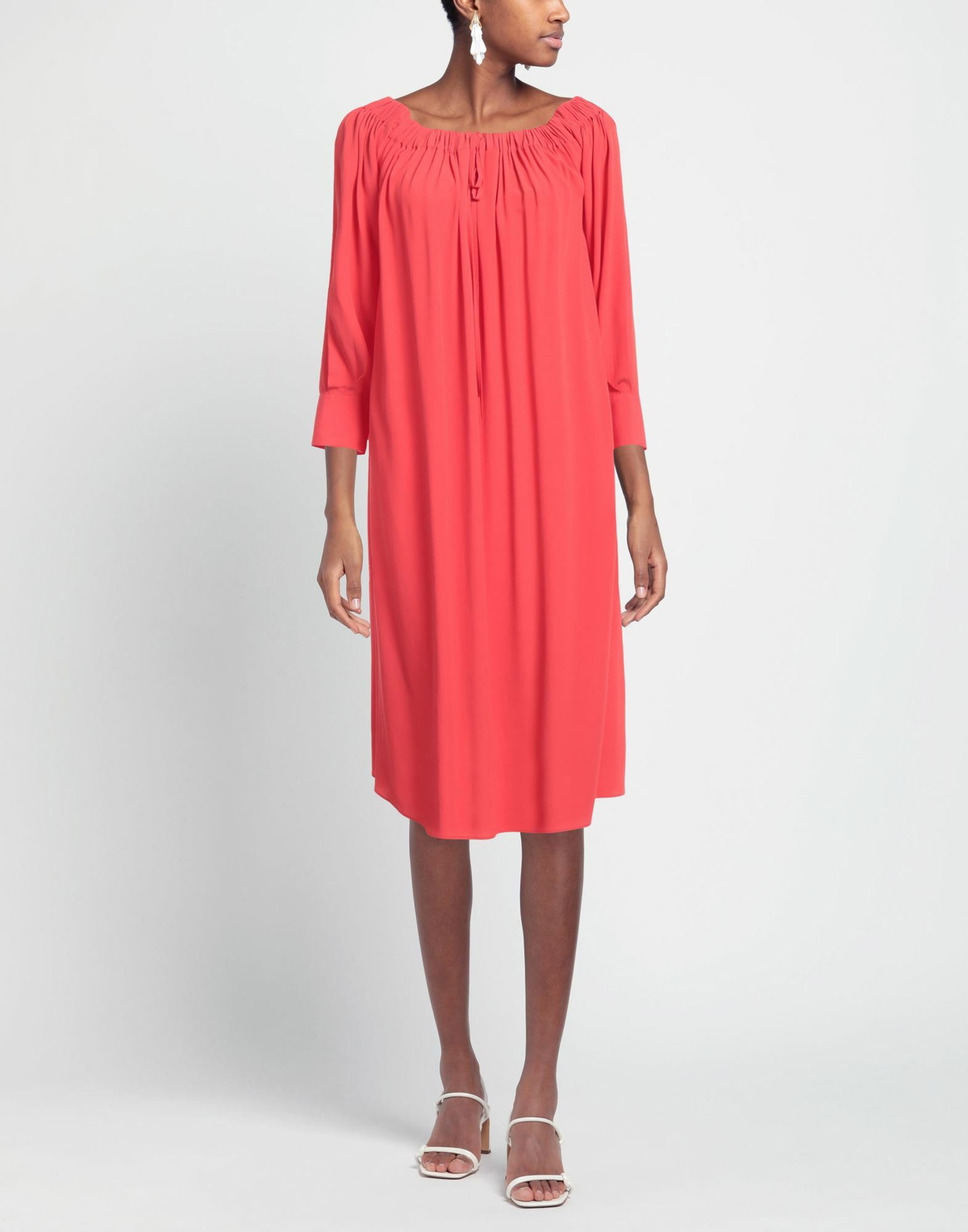 Jucca Womens Midi dress in Tomato red