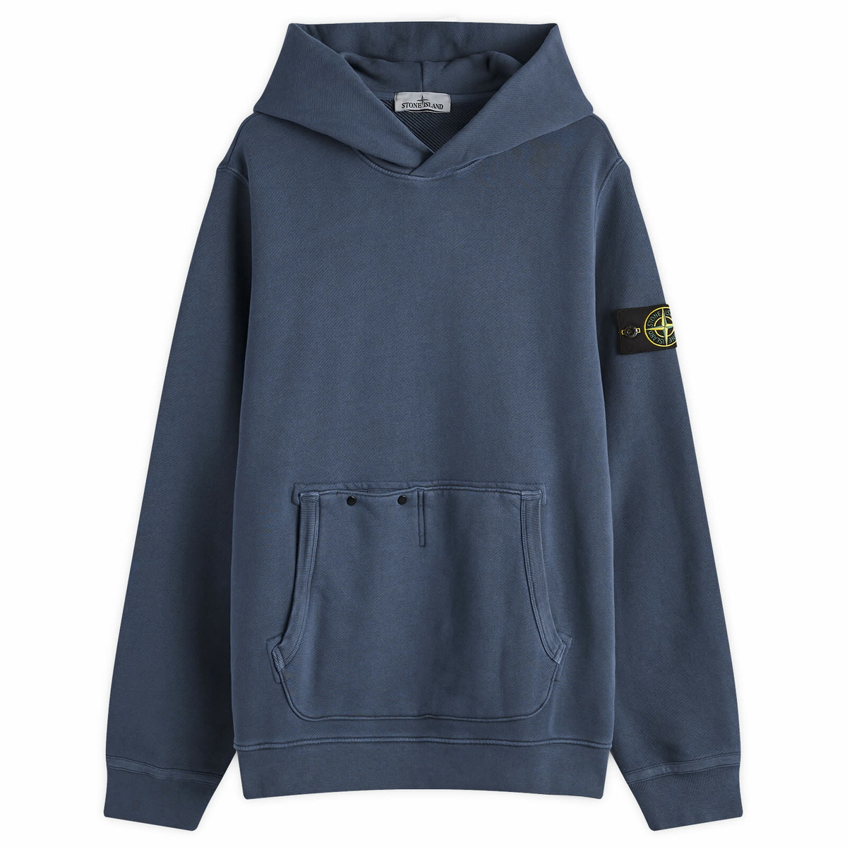 Stone Island Men's Diagonal Fleece Old Effect Hoodie in Navy