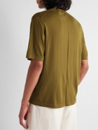 The Row - Dominic Merino Wool T-Shirt - Brown