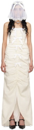 SHUSHU/TONG SSENSE Exclusive Off-White Ruched Maxi Dress