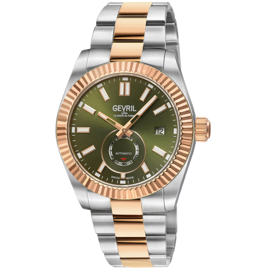 Gevril West Village Automatic Green Dial Mens Watch 48987B