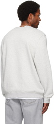 SKIMS Gray Fleece Lounge Crewneck Sweatshirt