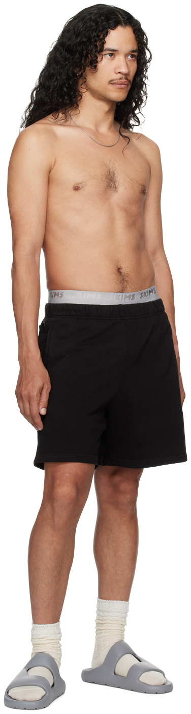 SKIMS Black Terry Classic Shorts