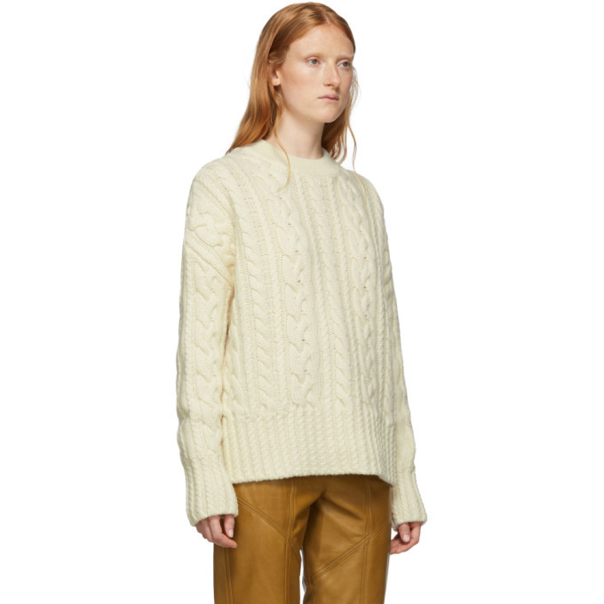 【送料&関税込】Ami Alexandre Mattiussi Ivory Wool Oversize AMI Alexandre Mattiussi Off-White Oversized Sweater AMI