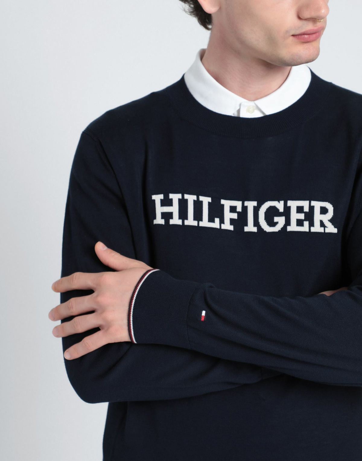 Tommy Hilfiger Mens Sweater Midnight in Blue