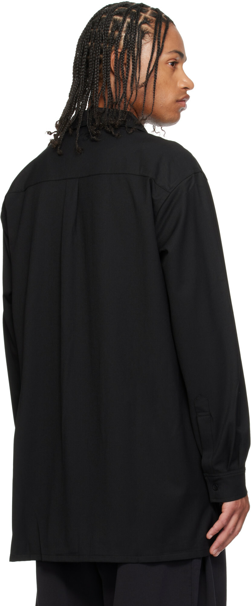 Y-3 Black Wool Adapt Overshirt