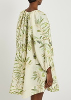 Bernadette Short Dress Georgette Linen Mini Dress Multi Print