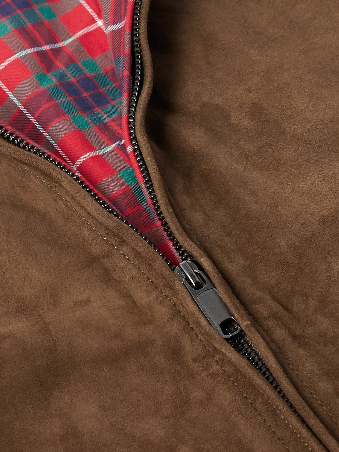 Baracuta - G9 Suede Harrington Jacket - Brown