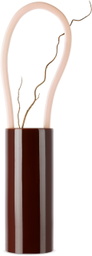 Vitra Burgundy & Pink 'Découpage' Vase