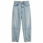 Jil Sander Women's Cargo Jeans in Antartic
