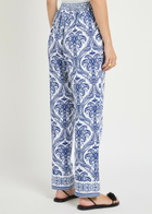 Farm Rio Tropical Printed Linen-blend Pyjama Trousers Navy
