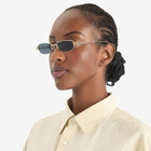 Bottega Veneta Eyewear Bottega Veneta BV1381S Sunglasses in Silver/Blue 