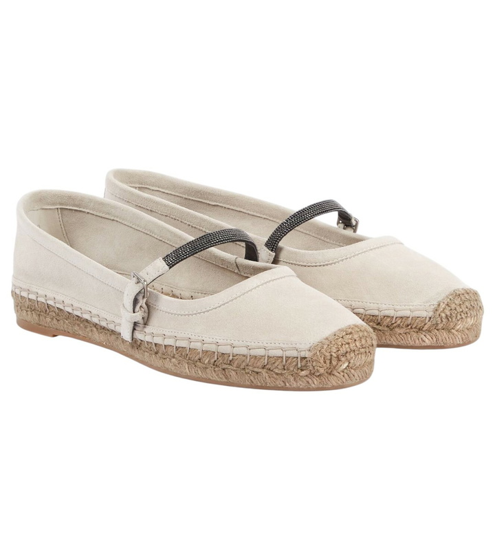 Photo: Brunello Cucinelli Monili suede espadrilles
