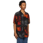 Y/Project Black and Red Silk Rose Resort Short Sleeve Shirt