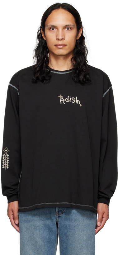 Photo: ADISH Black Tatreez Embroidered Long Sleeve T-Shirt