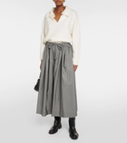 'S Max Mara Claire pleated taffetta maxi skirt