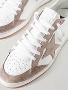 Golden Goose - Ballstar Distressed Leather and Suede Sneakers - White