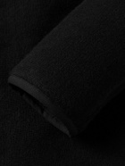 James Perse - Suede-Trimmed Cashmere Car Coat - Black