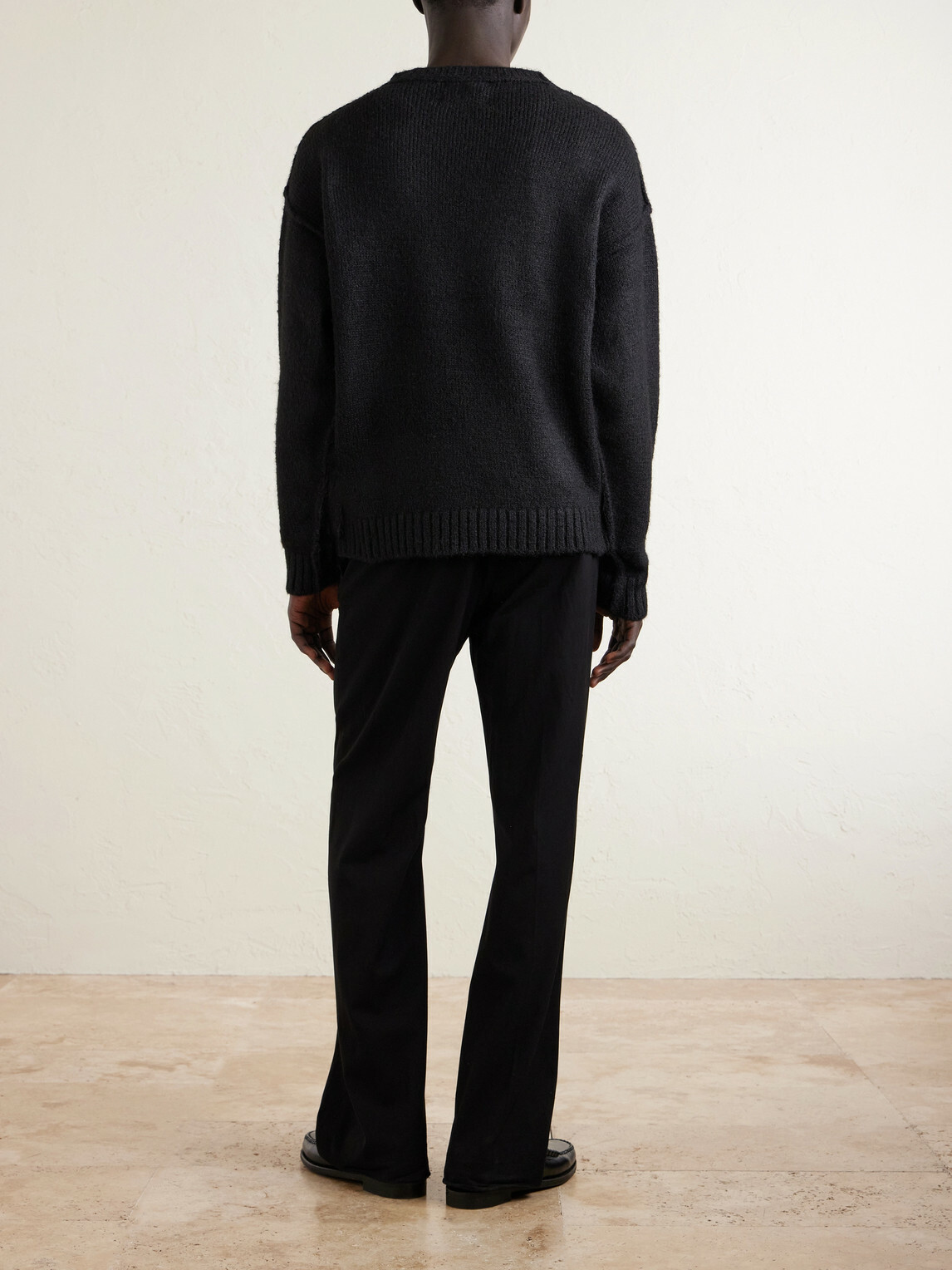 WTAPS - Logo-Intarsia Woven Sweater - Black