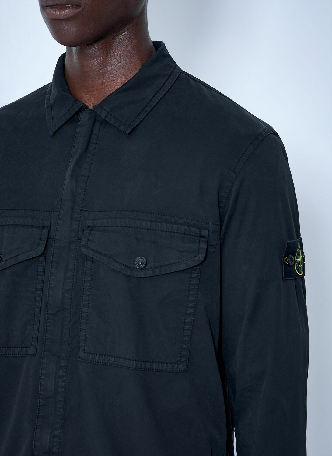 Stone Island Button-Down Cotton Shirt