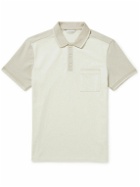 Club Monaco - Colour-Block Cotton-Blend Piqué Polo Shirt - Neutrals