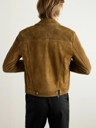 CELINE - Suede Trucker Jacker - Brown