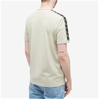 Fred Perry Men's Contrast Tape Ringer T-Shirt in Light Oyster/Black