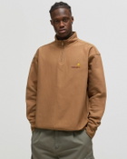 Carhartt Wip Half Zip American Script Sweat Brown Half Zips